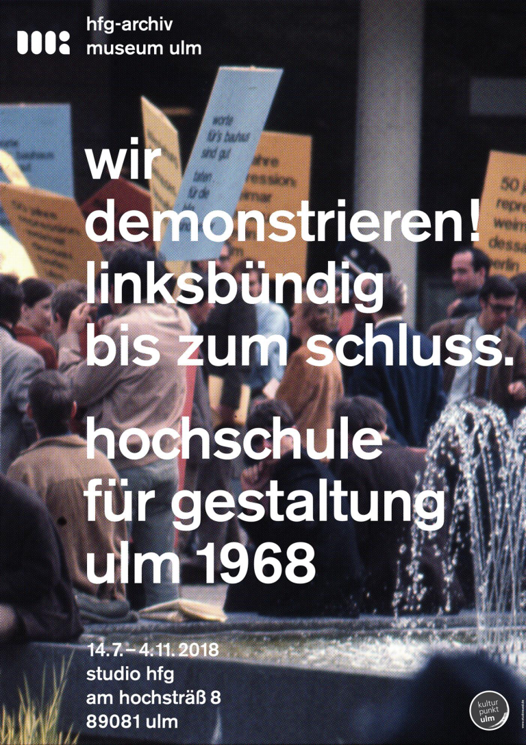 Ausstellungsplakat Wir demonsrieren! HfG-Archiv